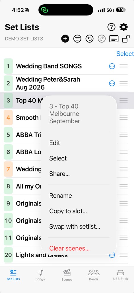 Context menu