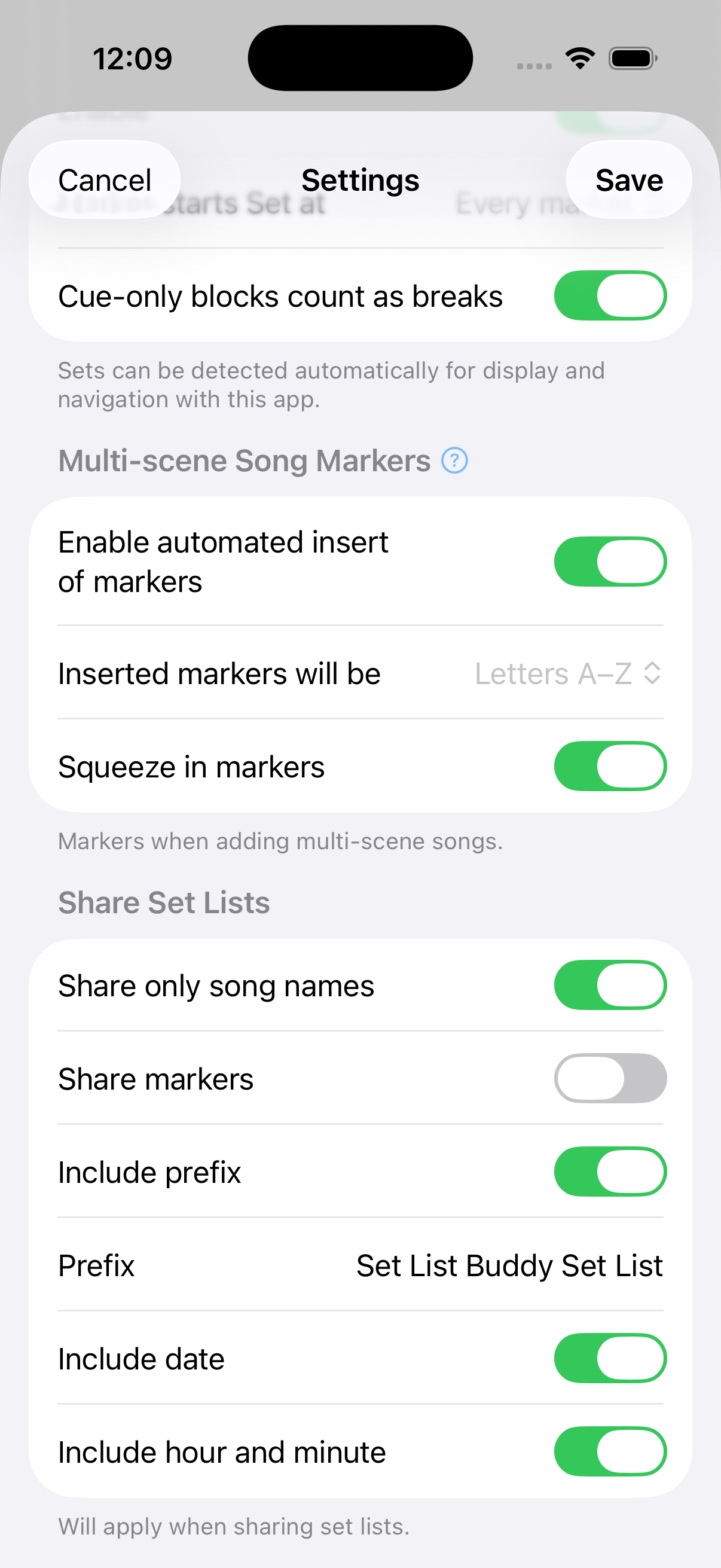 Share Set Lists