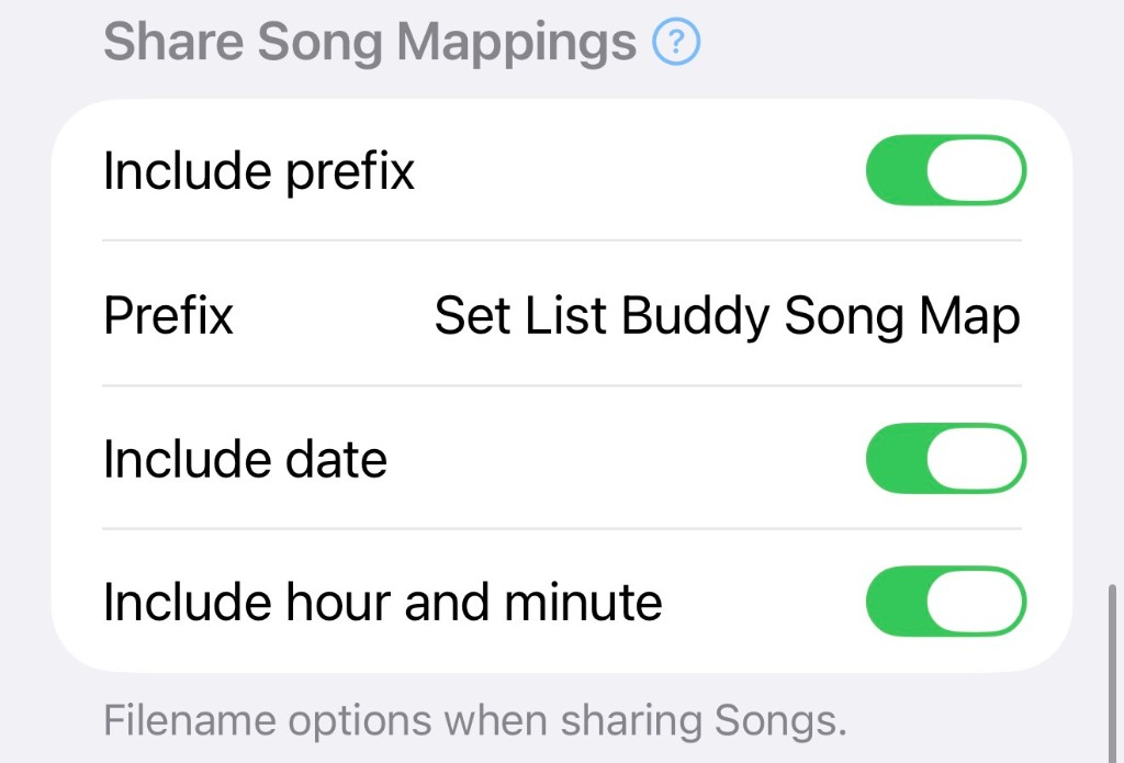 Share Song Mappings